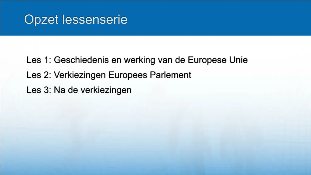 opzet lessenserie