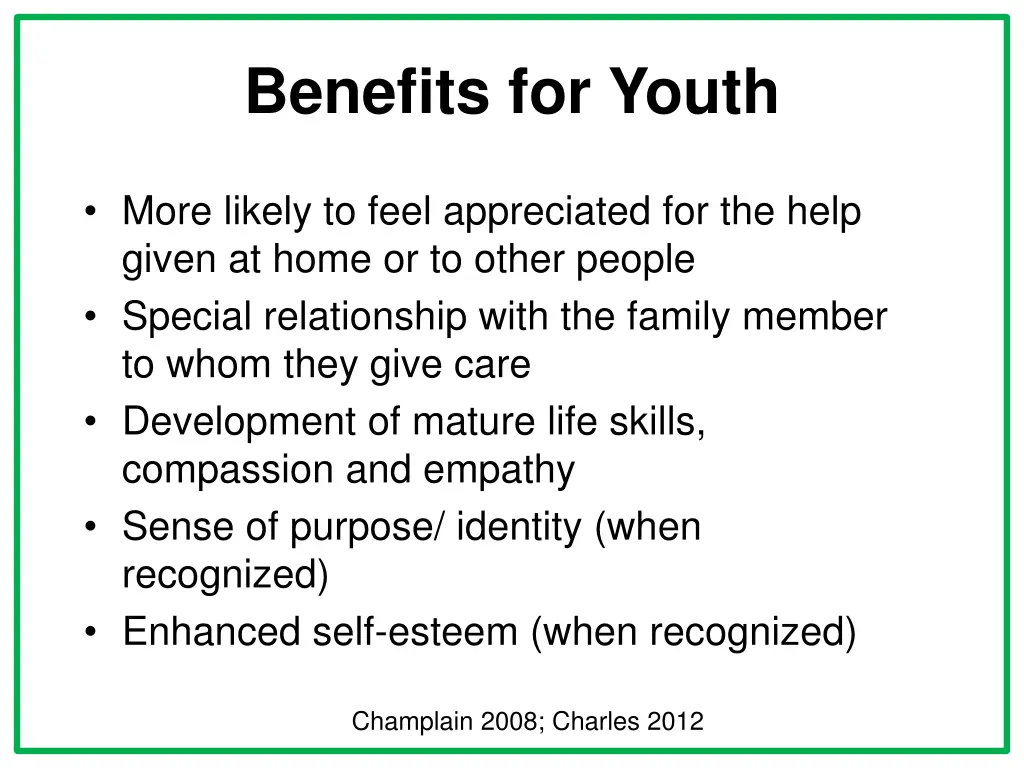 benefits for youth