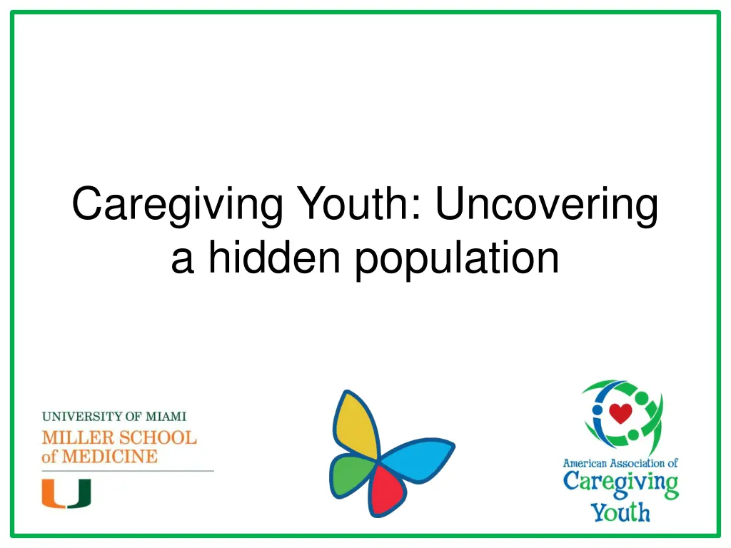 caregiving youth uncovering a hidden population