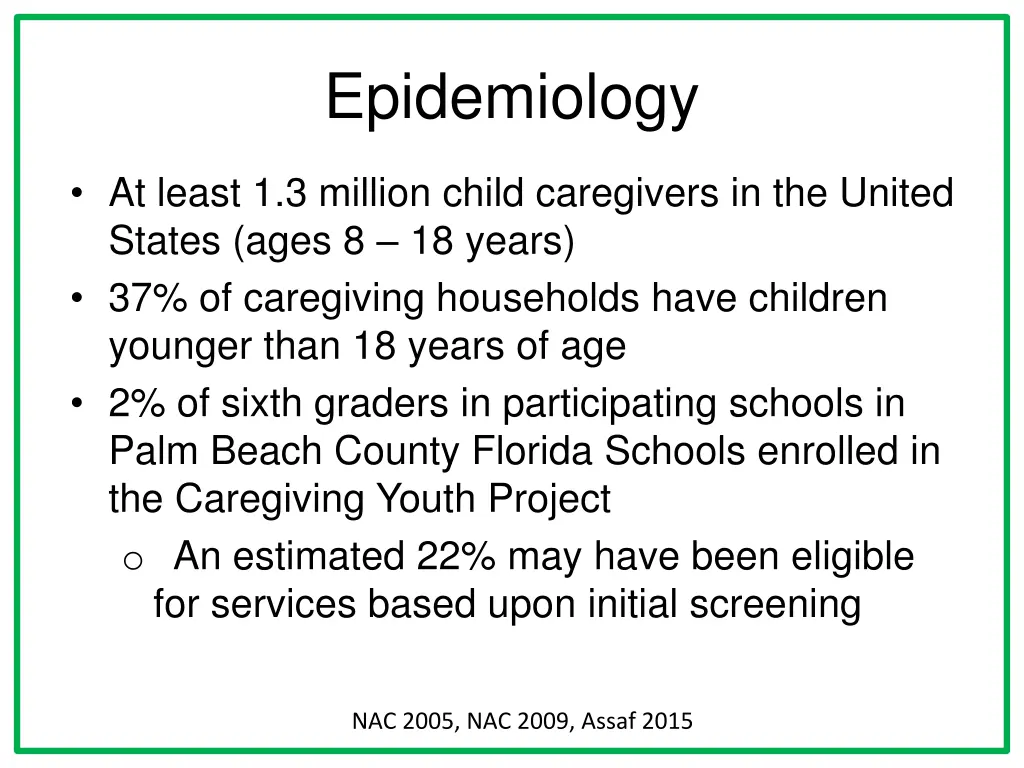 epidemiology