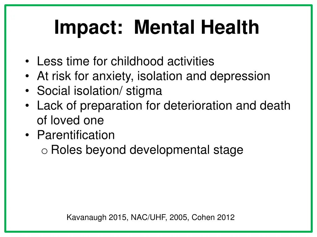 impact mental health