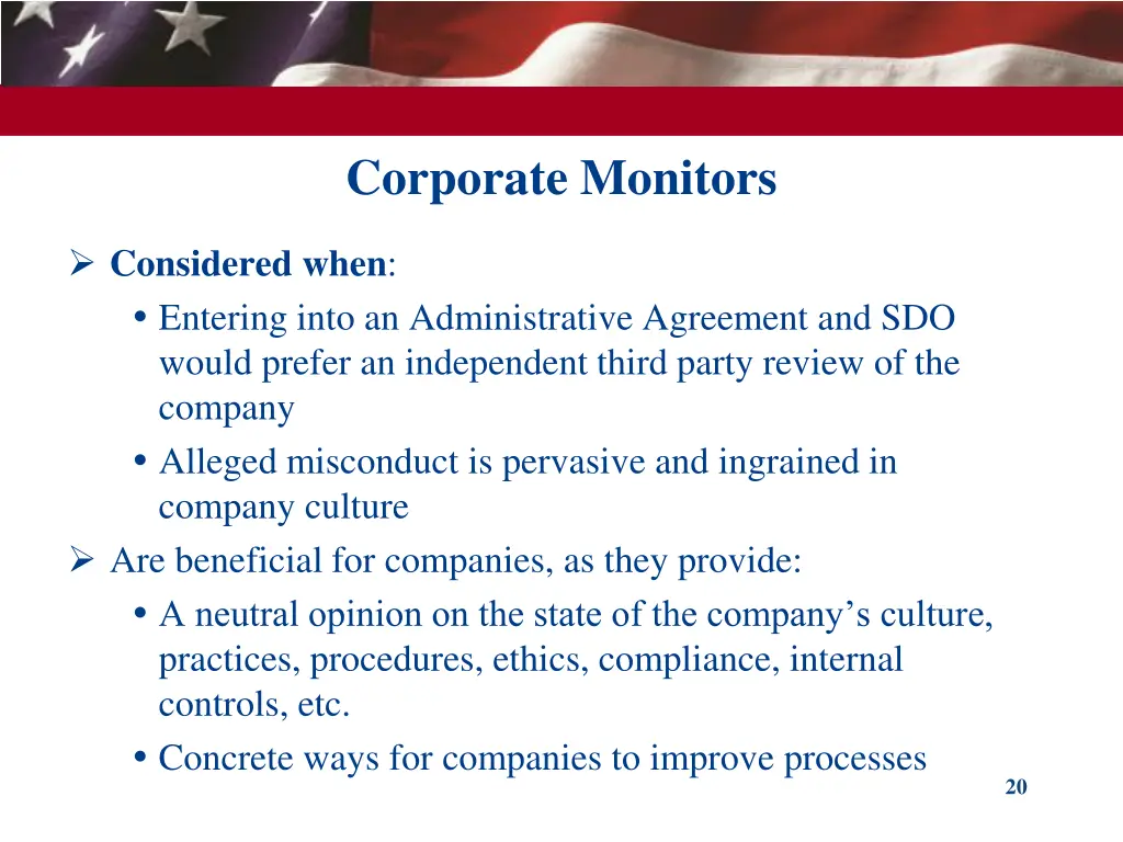 corporate monitors