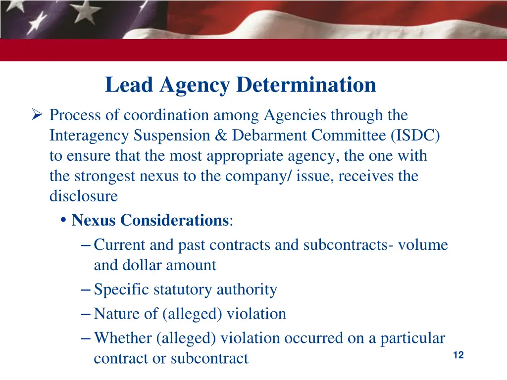 lead agency determination process of coordination