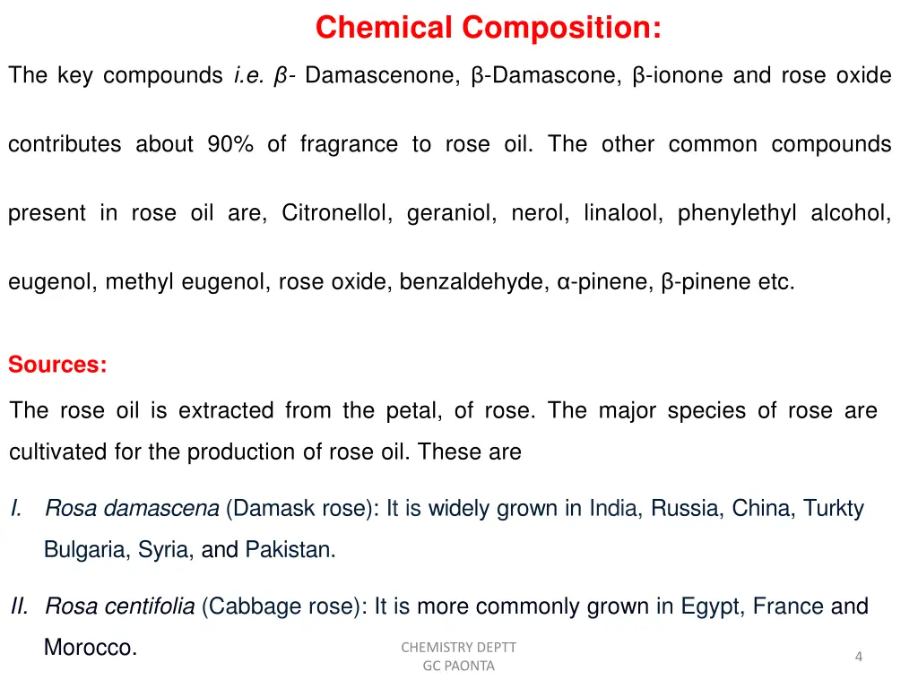 chemical composition