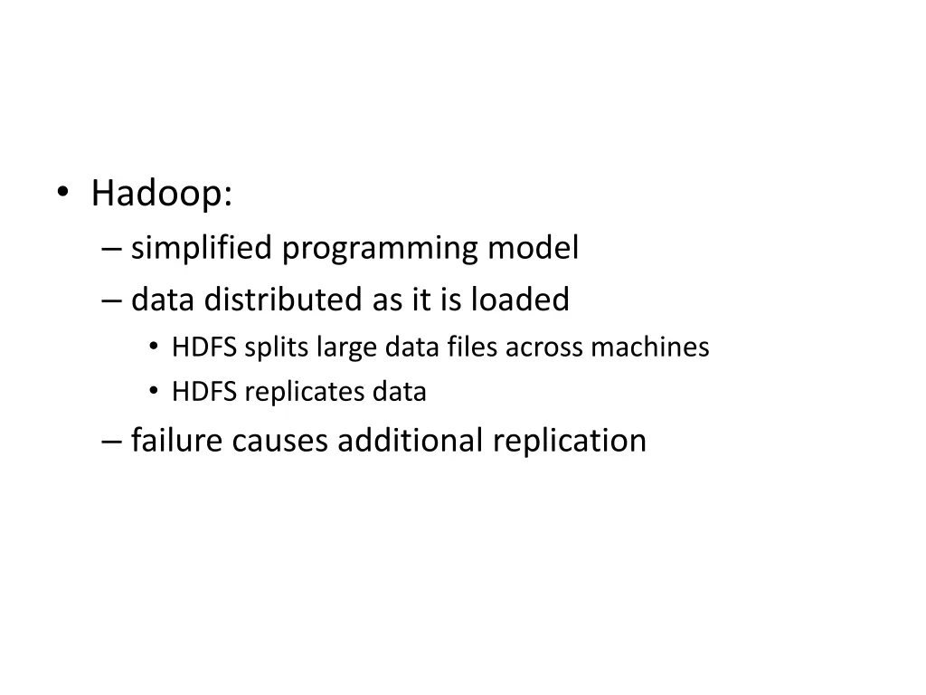 hadoop simplified programming model data
