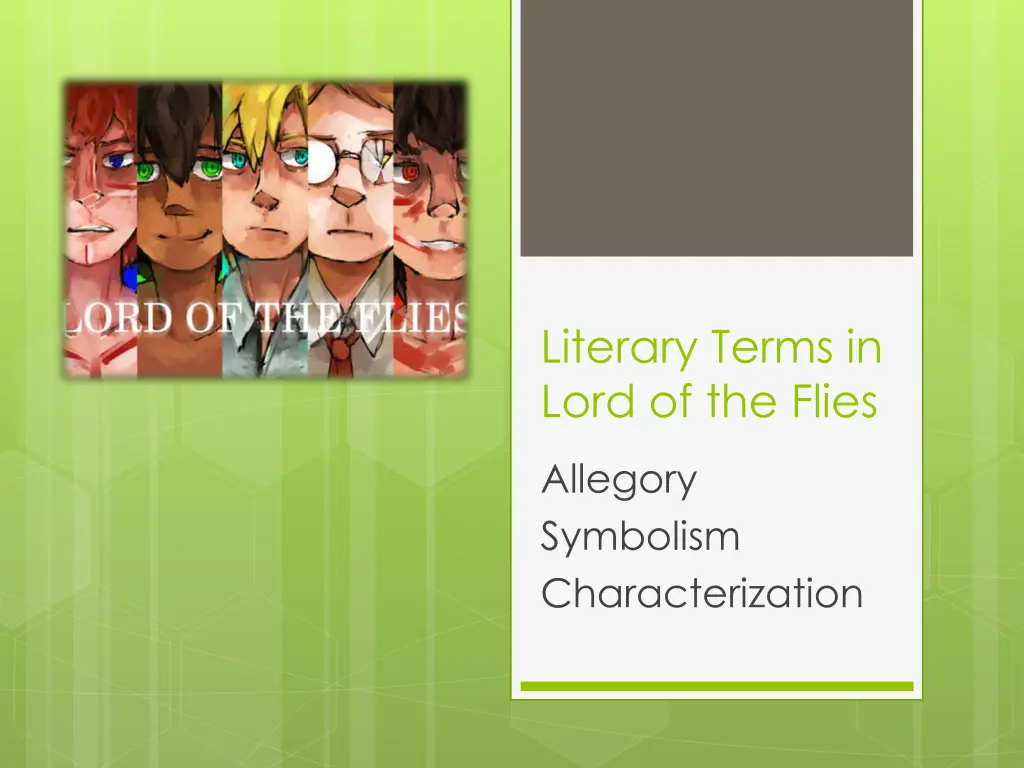 literary terms in lord of the flies