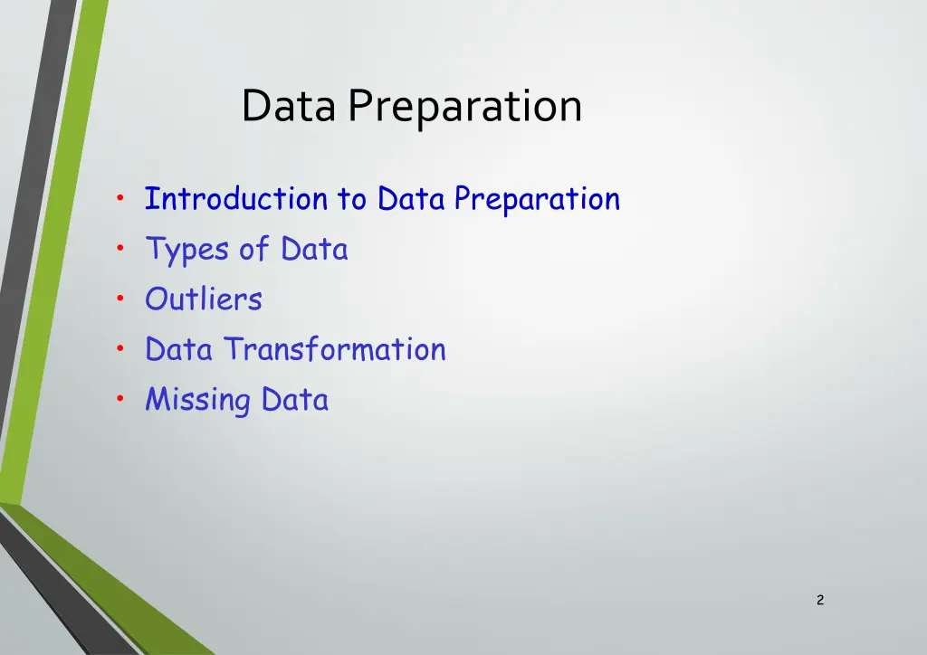 data preparation