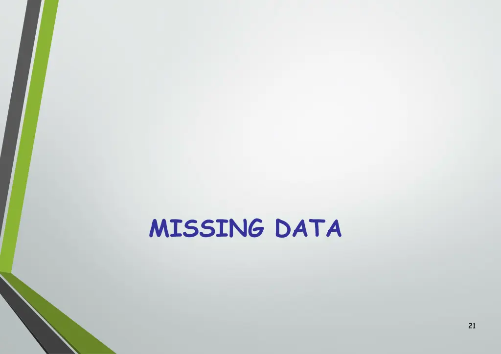 missing data