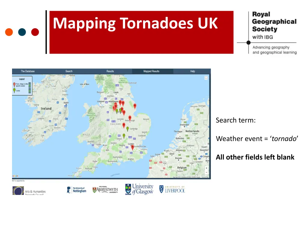 mapping tornadoes uk