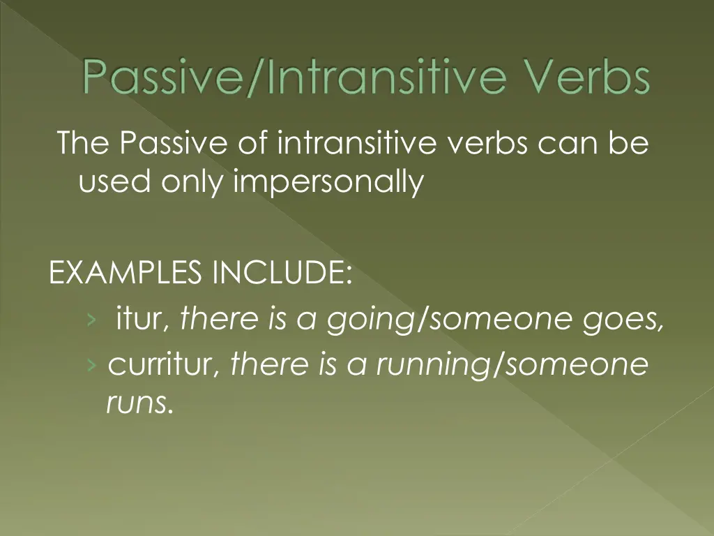 passive intransitive verbs