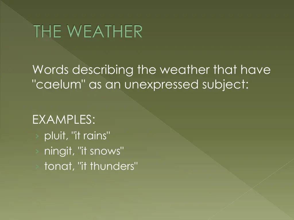 the weather