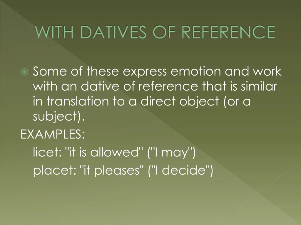 with datives of reference
