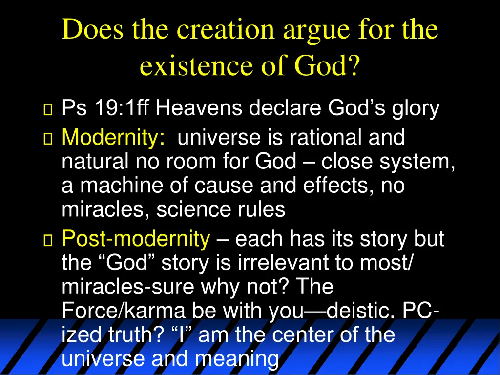 does the creation argue for the existence of god