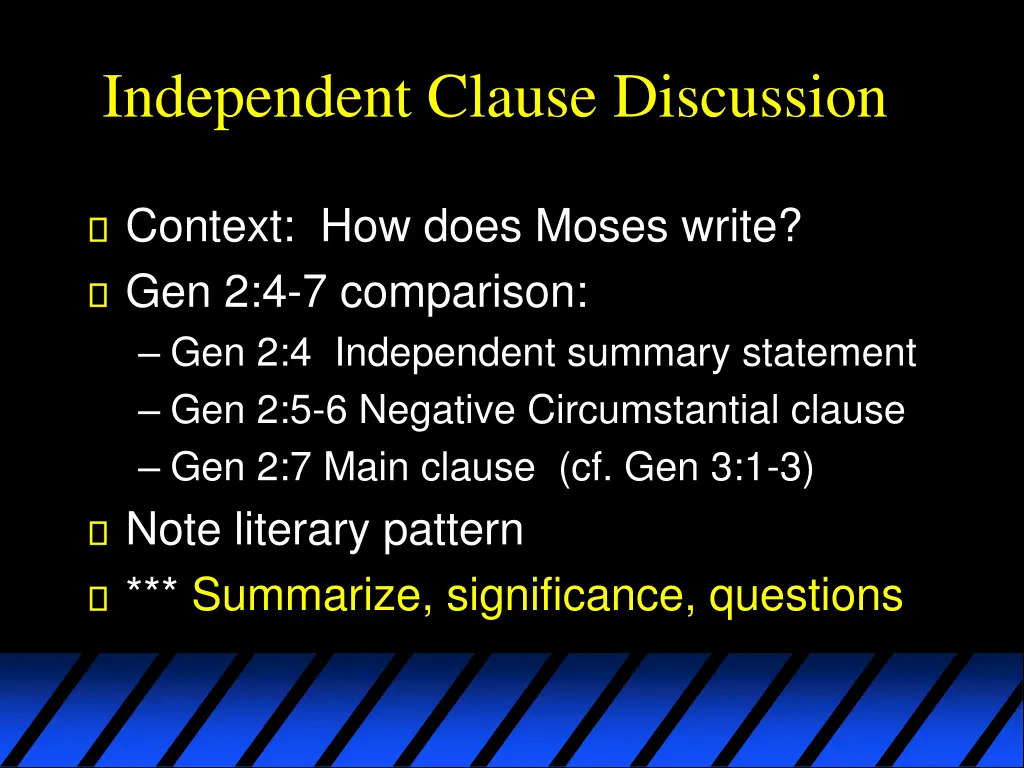independent clause discussion