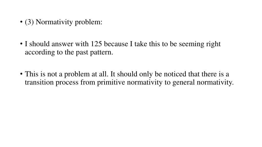 3 normativity problem