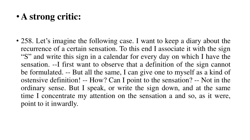 a strong critic