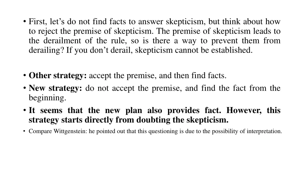 first let s do not find facts to answer