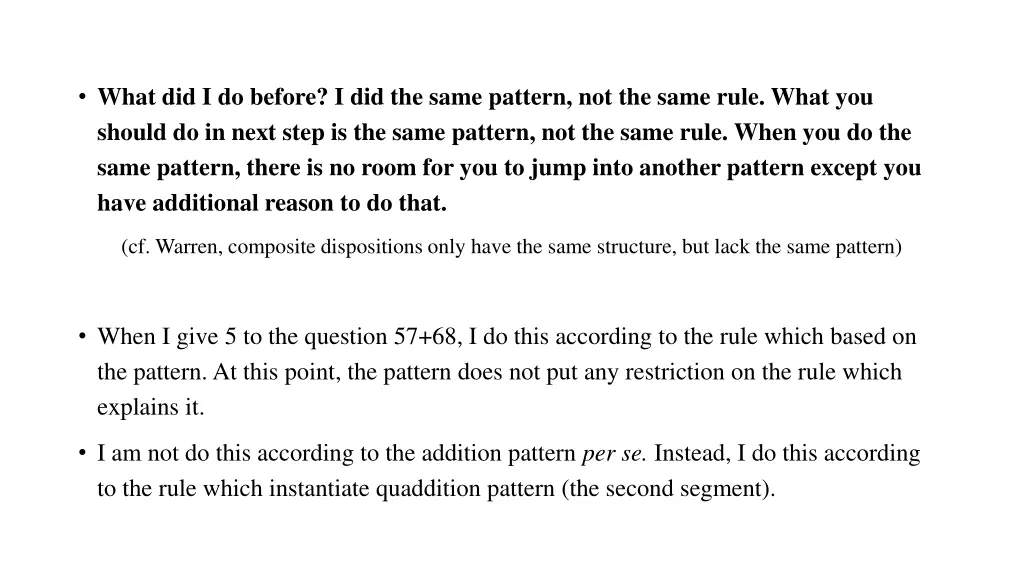 what did i do before i did the same pattern