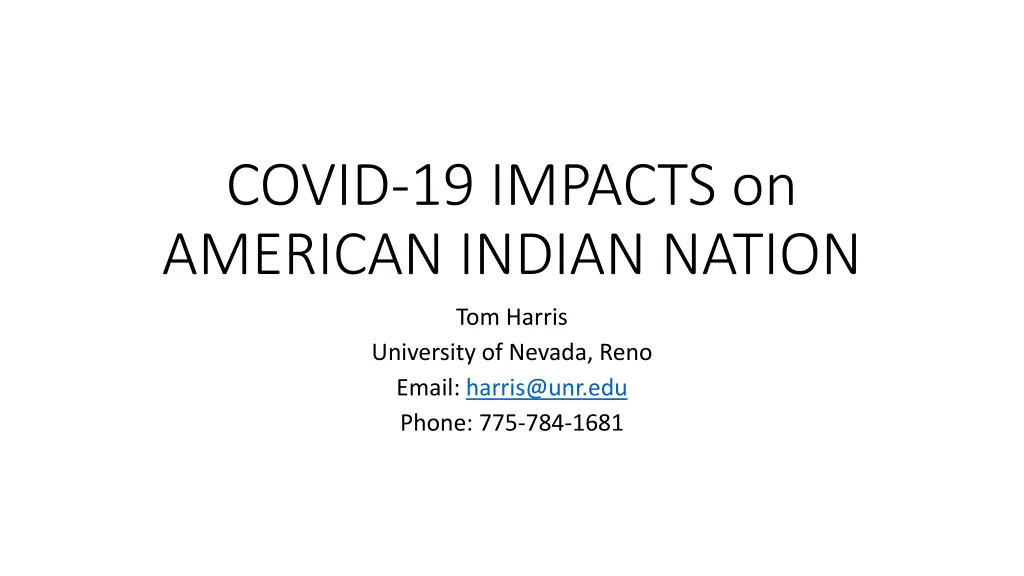 covid 19 impacts on american indian nation