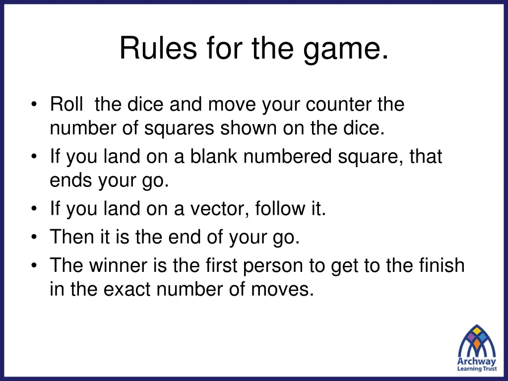 rules for the game