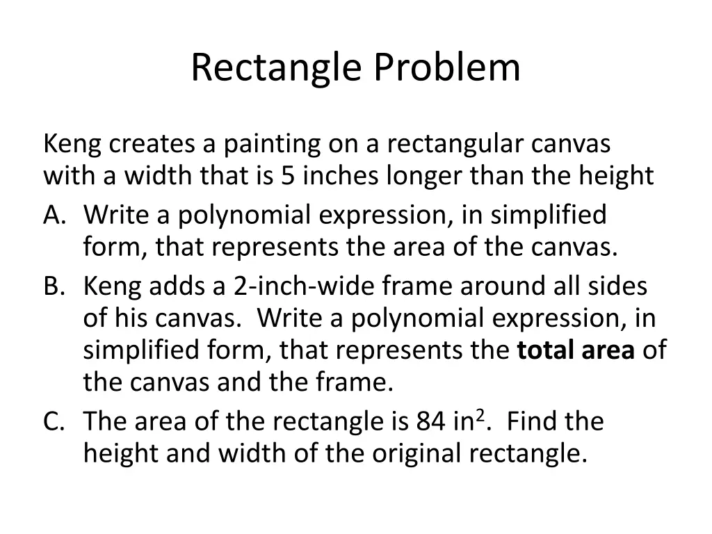 rectangle problem 1