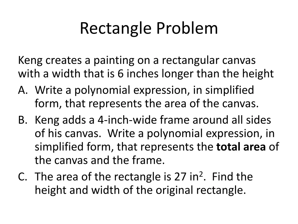 rectangle problem 2
