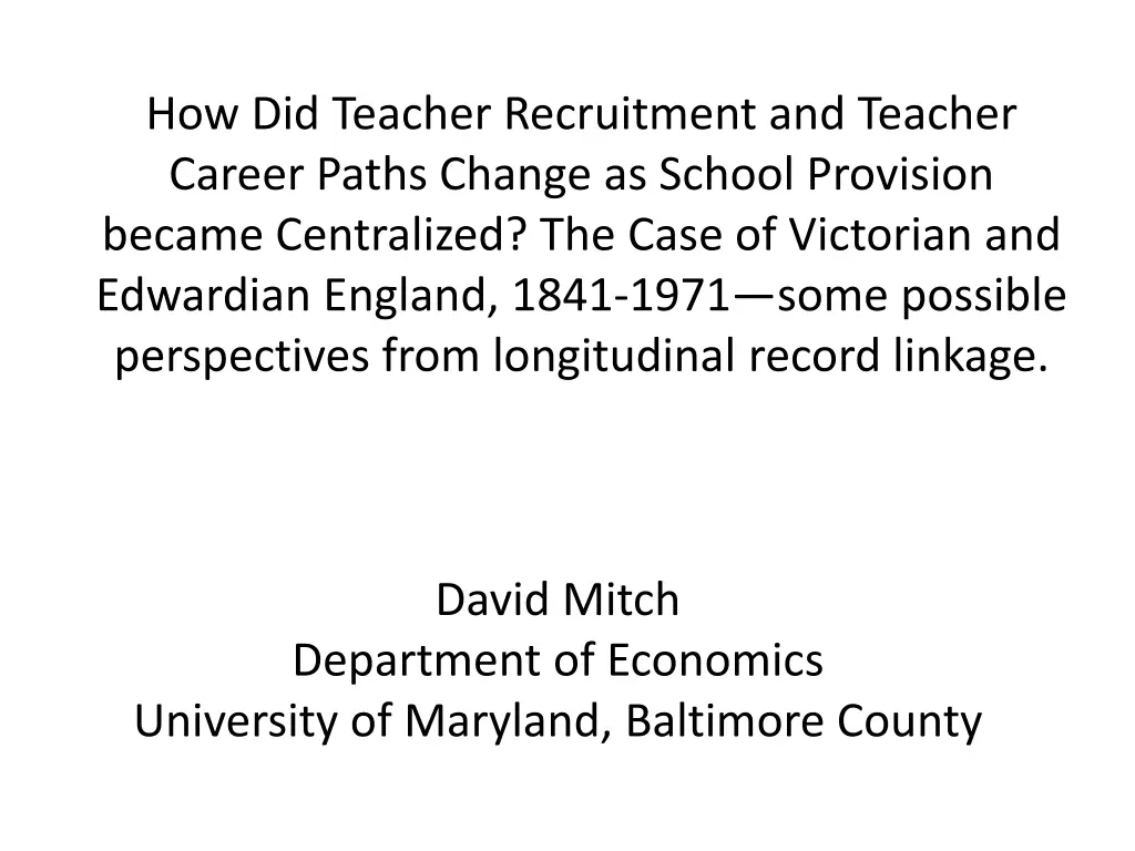 how did teacher recruitment and teacher career