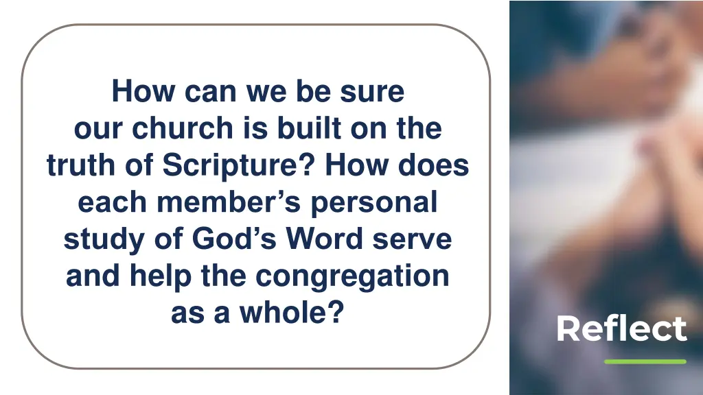 how can we be sure our church is built