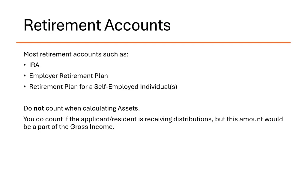 retirement accounts
