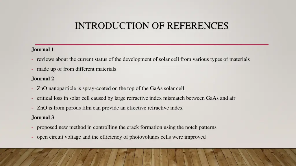 introduction of references
