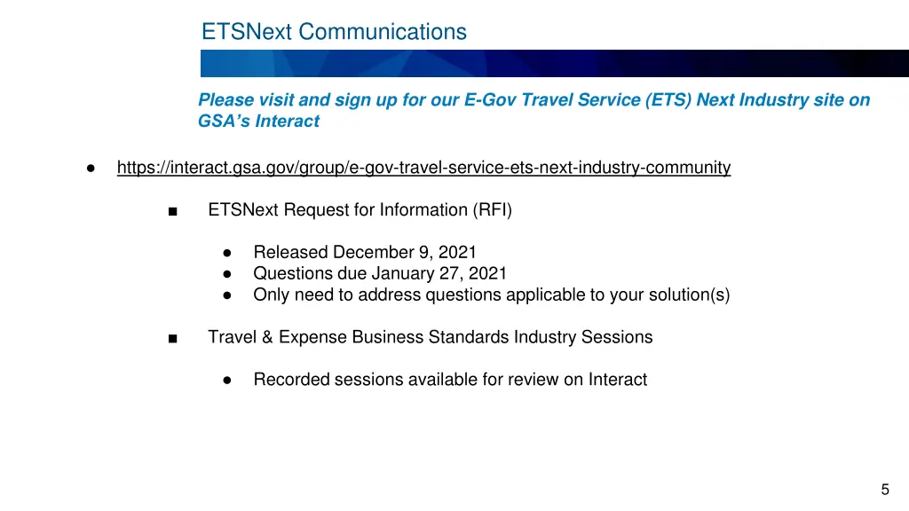 etsnext communications