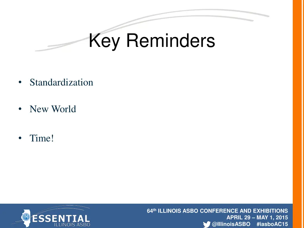 key reminders