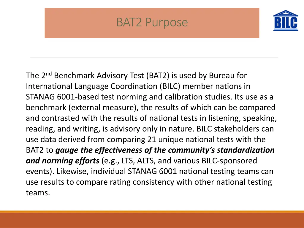 bat2 purpose