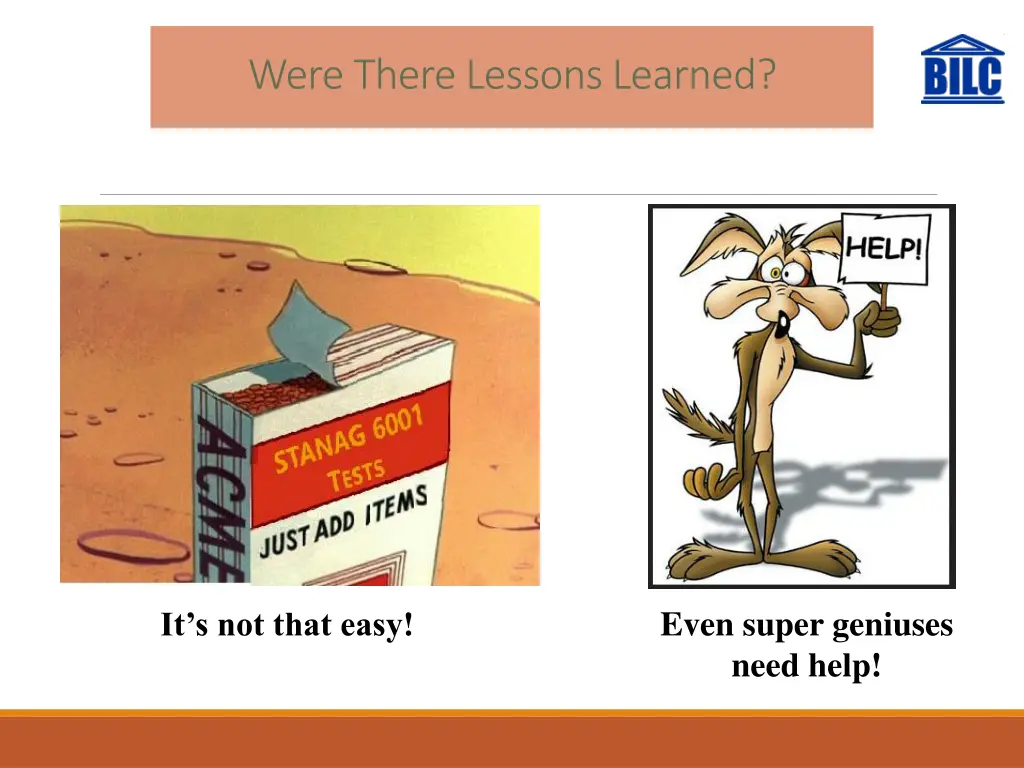 were there lessons learned