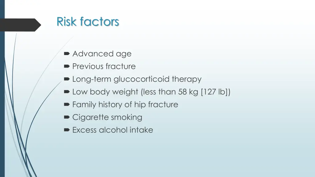 risk factors