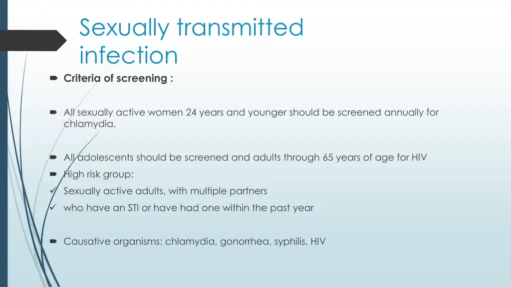 sexually transmitted infection