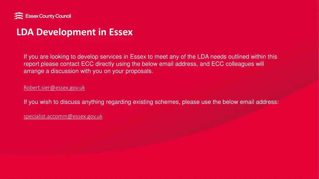 lda development in essex