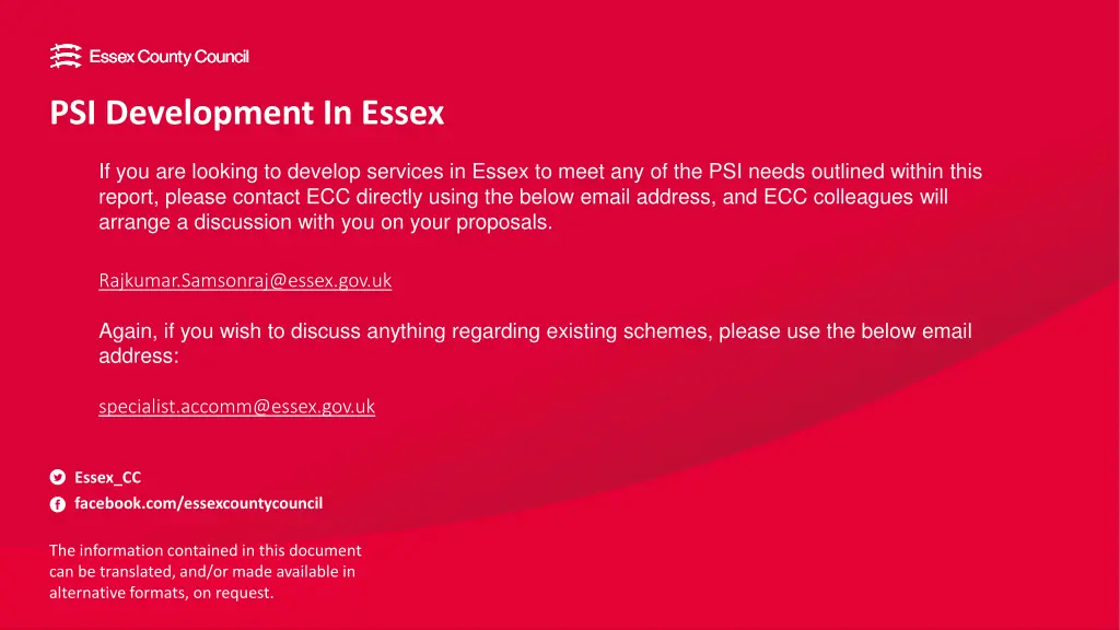 psi development in essex