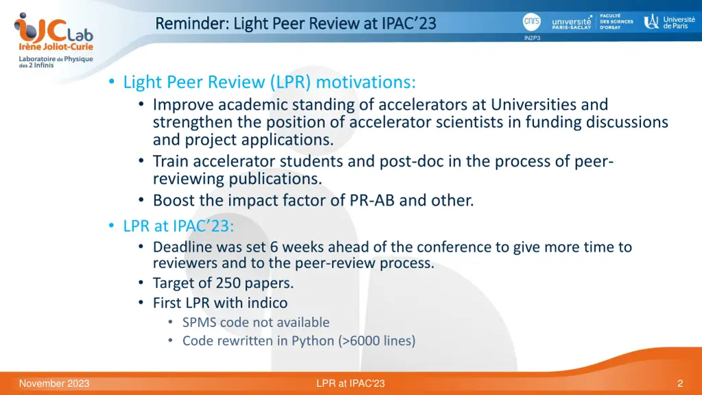 reminder reminder light peer light peer review