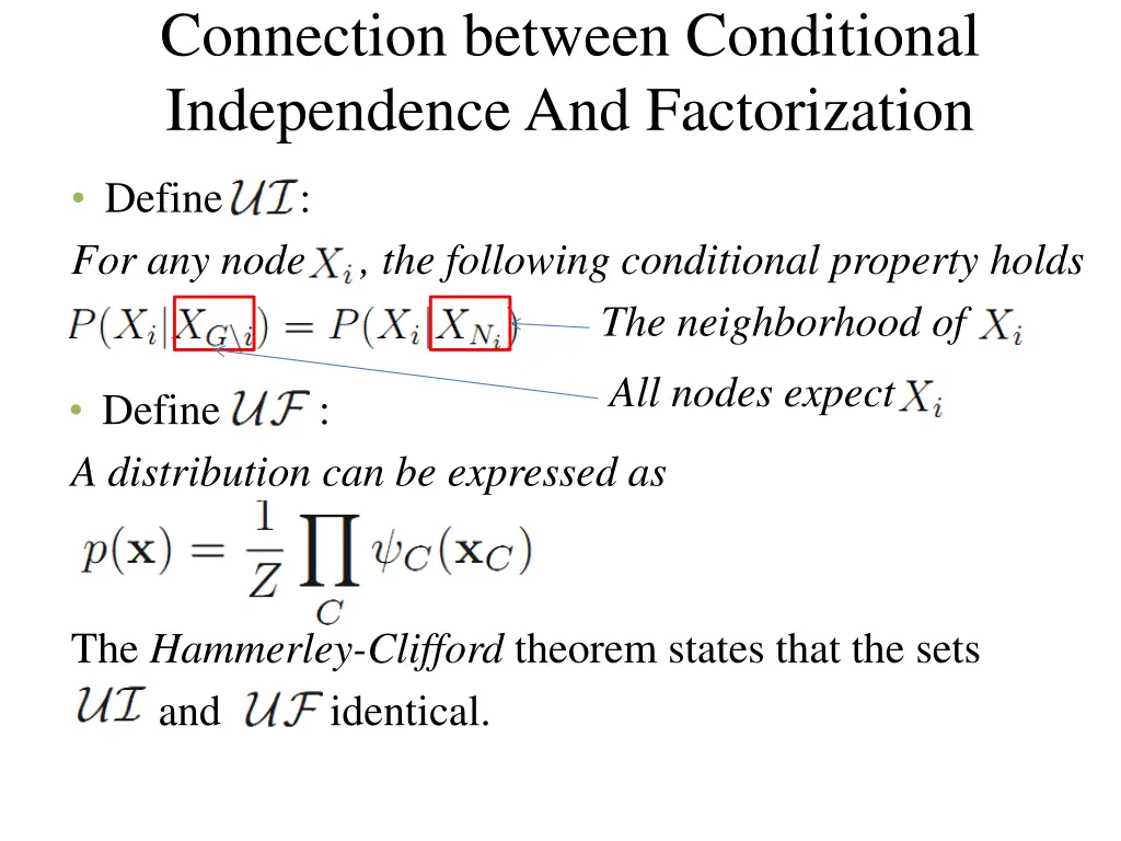 connection between conditional independence