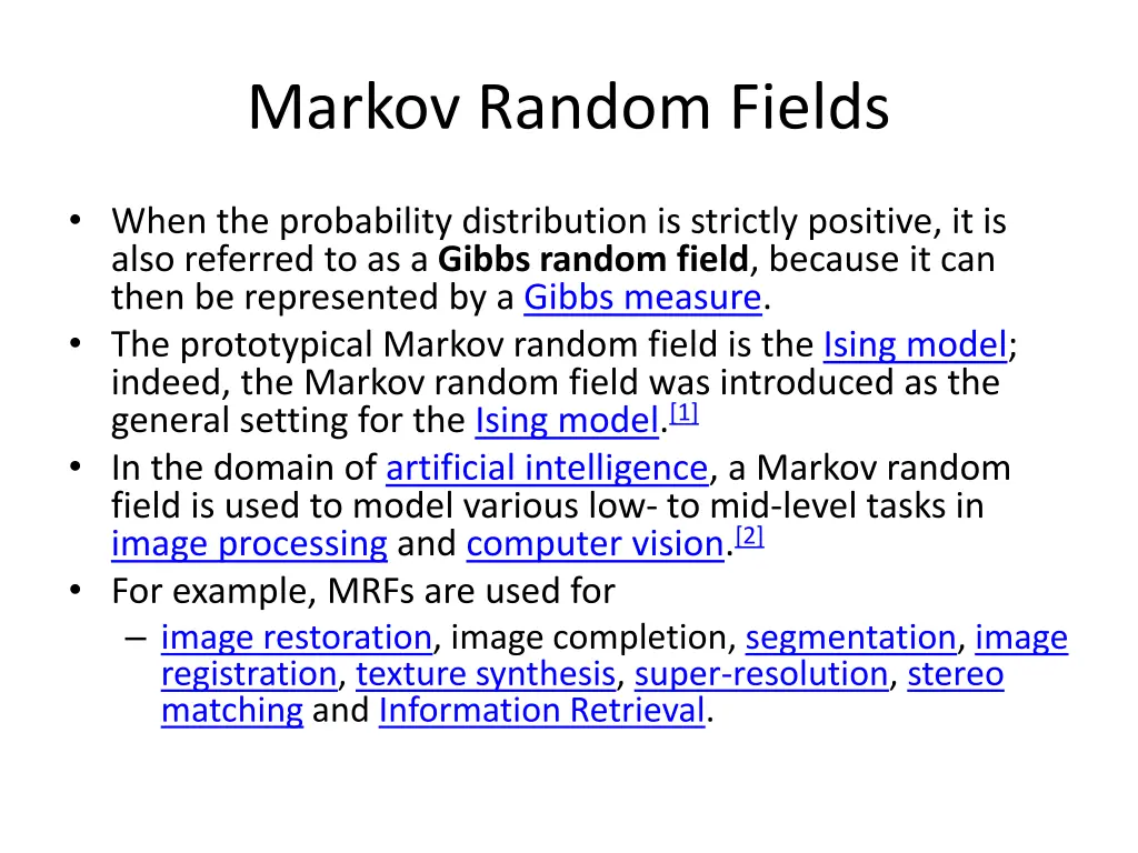 markov random fields
