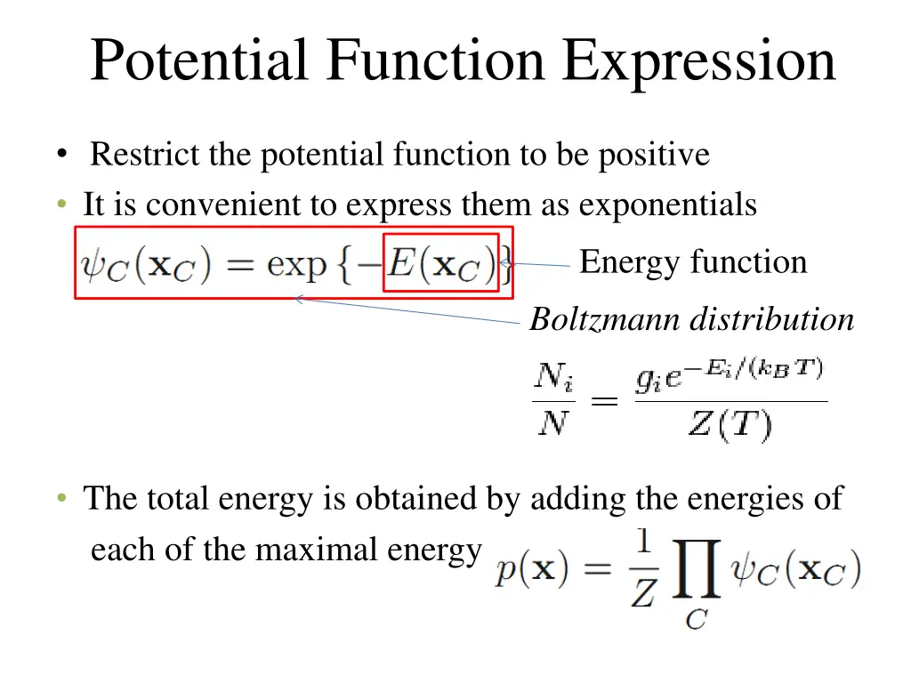potential function expression