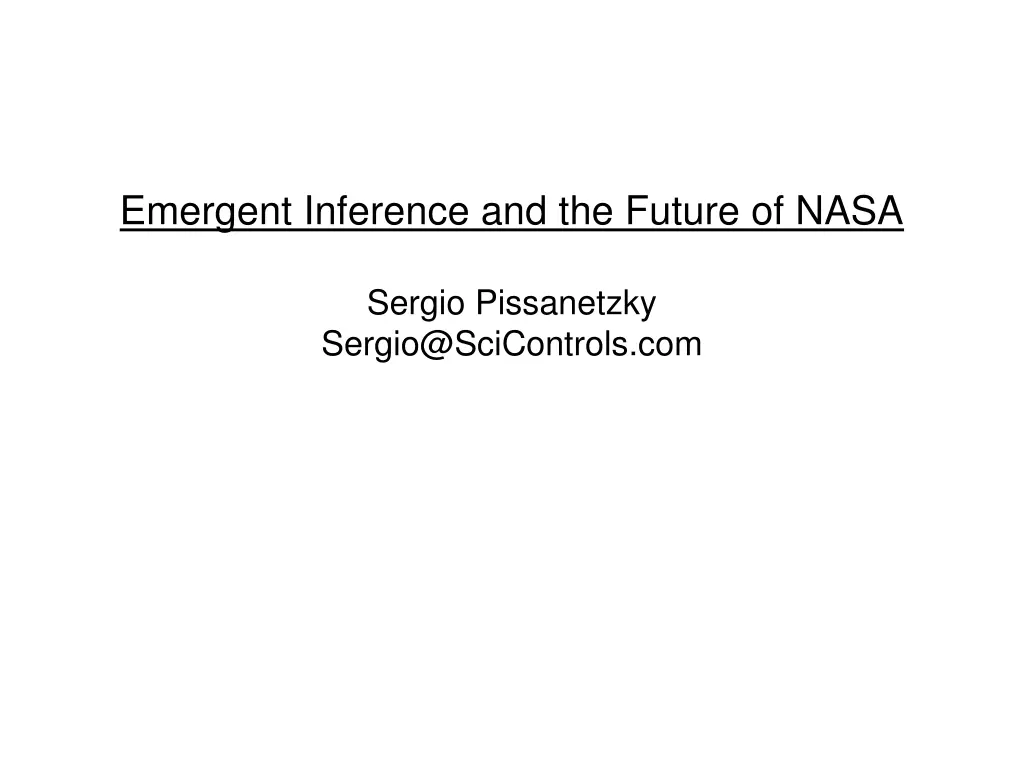 emergent inference and the future of nasa