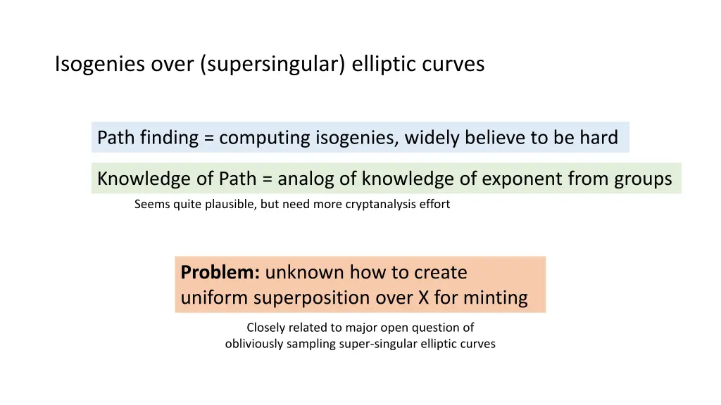 isogenies over supersingular elliptic curves