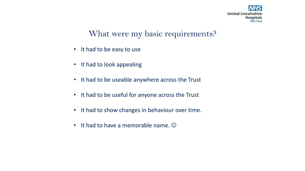 what were my basic requirements