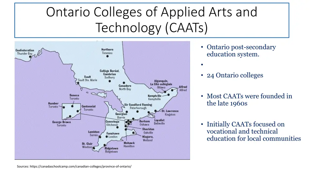 ontario colleges of applied arts and technology