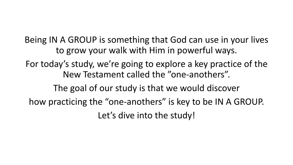 being in a group is something that