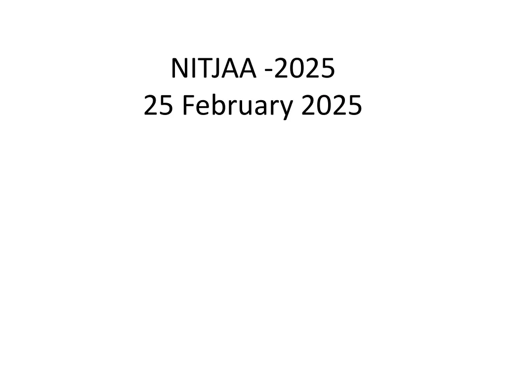 nitjaa 2025 25 february 2025