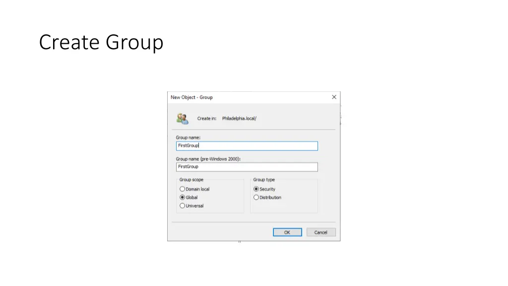 create group