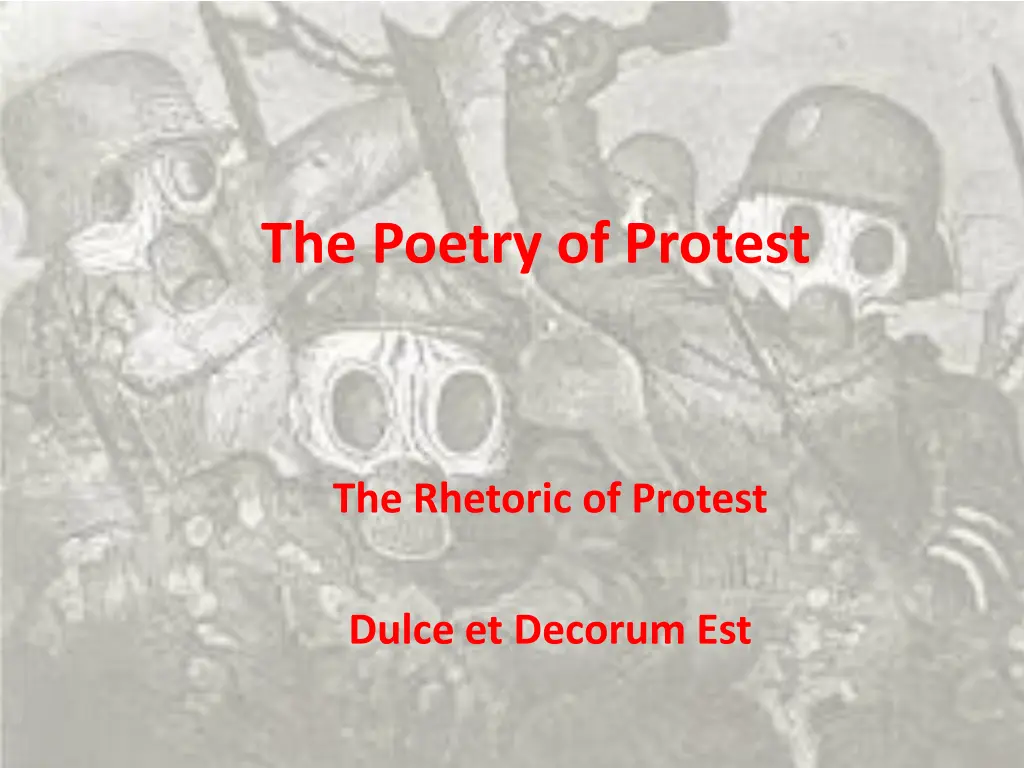 the poetry of protest